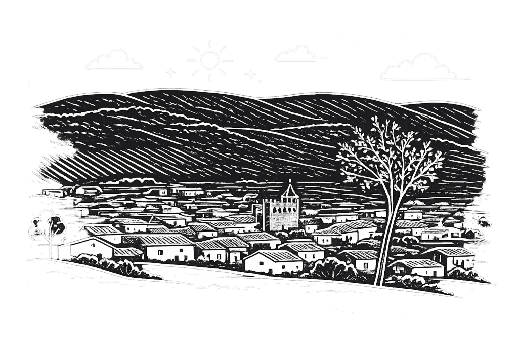 Dibujo Pueblo Moral de Calatrava